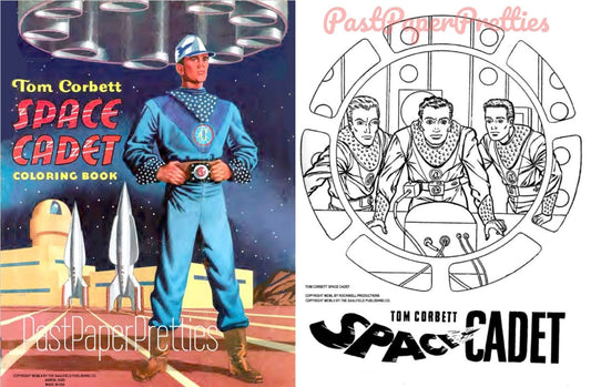 Vintage Printable Sci Fi Coloring Book Pages Tom Corbett Space Cadet PDF Instant Digital Download Retro Science Fiction Clip Art 33 Pgs 1952