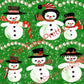 Vintage Printable Christmas Gift Wrap Cute Snowman Family Collage Sheet Instant Digital Download Kitsch Snow People Wrapping Paper Clip Art