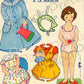 Vintage Printable Paper Dolls 4 Cute French Girls and Clothing Collage Sheets Cut Out Dolls 1940s PDF Instant Digital Download