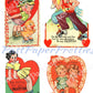 Vintage Printable Valentines Day Cards Rollerskating Girls and Boys All Roller Skate Themed Collage Sheets PDF Instant Digital Download