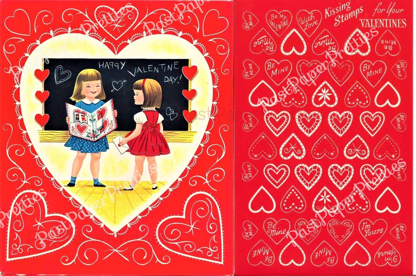 Vintage Printable Valentines Cards 1961 Cute Kitsch Children & Animals Collage Sheets PDF Instant Digital Download 49 Nostalgic Designs