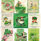 45 Vintage St. Patricks Day Card Images Kitsch Children Animals Shamrocks Collage Sheets Printable PDF Instant Digital Download ATC Size