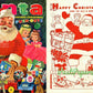 Vintage Printable Santa Sticker Push-Outs Activity Book c. 1961 PDF Instant Digital Download Retro Christmas Paper Craft