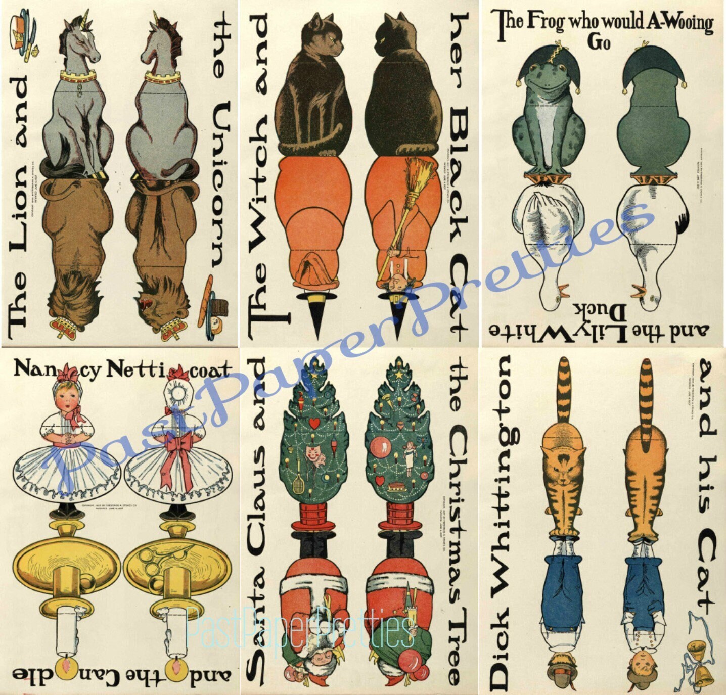 Vintage Antique The 12 Magic Changelings Printable Paper Doll Cut-Out Toys c. 1907 PDF Instant Digital Download Storybook Figures Clip Art