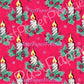 Vintage Printable Christmas Gift Wrap Retro 4 Pack Candy Cane Trees Candle Designs Instant Digital Download Holiday Wrapping Paper Images