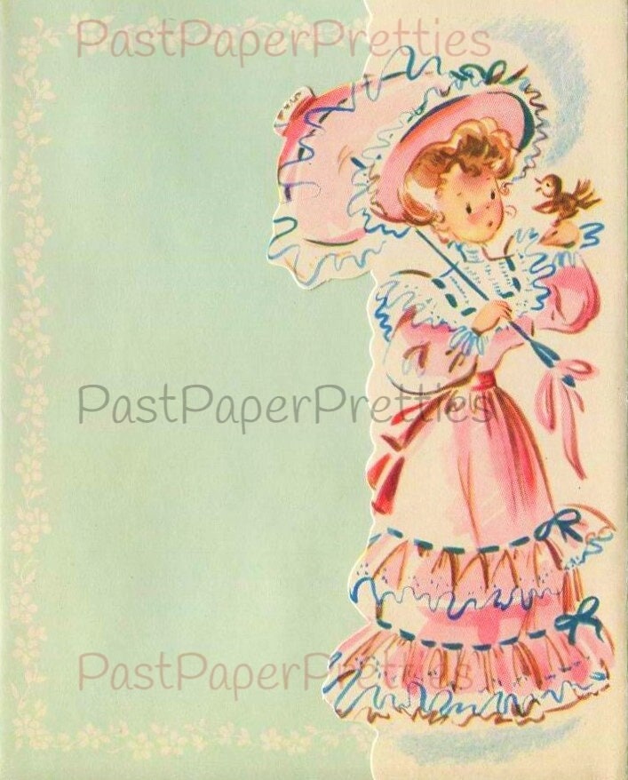 Vintage Pretty Victorian Ladies Printable Stationary Sheets Greeting Cards c. 1940s PDF Instant Digital Download 9 Designs