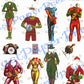 Vintage Monster Paper Dolls Set Printable Instant Digital Download Retro 80s Classic Movie Monsters Halloween 16 Pages PDF JPEGs