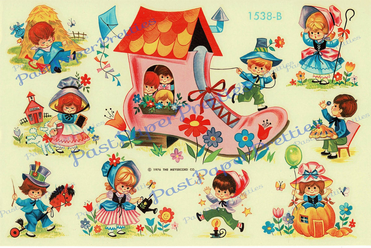 Vintage Retro Baby Nursery Nursery Rhymes Story Book Children Printabl ...