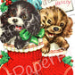 Vintage Printable Puppy Dog Christmas Collage Sheets & Cards Cute Retro Holiday Dogs Images PDF Instant Digital Download Puppies Clipart