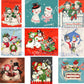 54 Vintage Printable Christmas Snowman Collage Sheets & Full Cards Snow Couples Snow People in Love PDF Instant Digital Kitsch Cute Snowmen