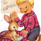 54 Vintage Printable Children Easter Cards Cute Little Girl and Boy Images PDF Instant Digital Download Kitsch Kawaii Kids Clip Art