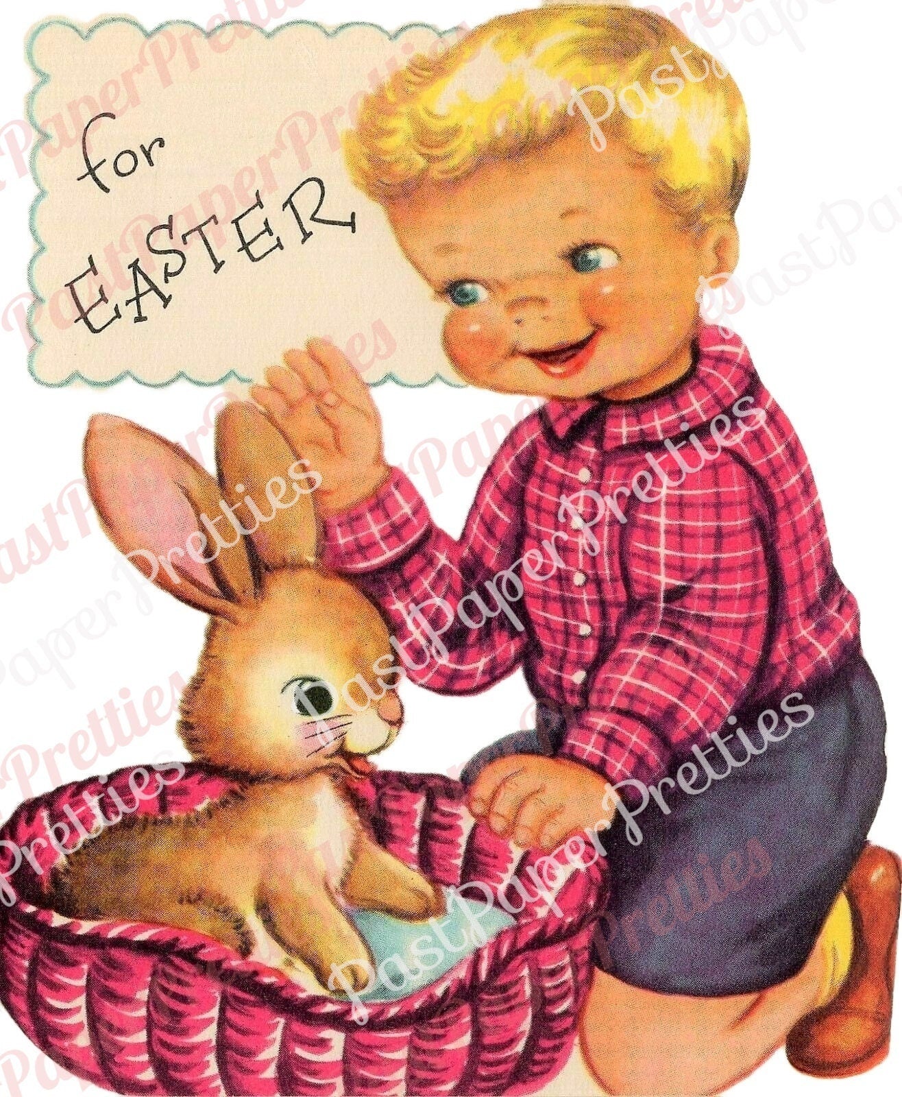 54 Vintage Printable Children Easter Cards Cute Little Girl and Boy Images PDF Instant Digital Download Kitsch Kawaii Kids Clip Art