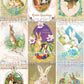 36 Vintage Antique Victorian Easter Bunny Postcard Images Card Collage Sheets PDF Instant Digital Download 1910s Bunny Rabbit Clip Art