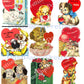 63 Vintage Puppy Dog Valentine Cards ALL Doggie Themed Images Printable PDF Instant Digital Download Kitsch Anthropomorphic Doggie Clip Art