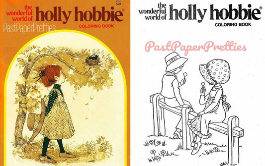 Vintage Printable Coloring Book The Wonderful World of Holly Hobbie c. 1976 PDF Instant Digital Download 60 Pages