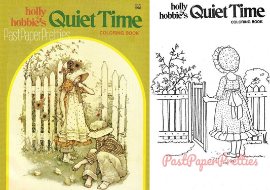 Vintage Printable Coloring Book Holly Hobbies Quiet Time 1976 PDF Instant Digital Download Cute Prairie Girl Clip Art 60 Pages