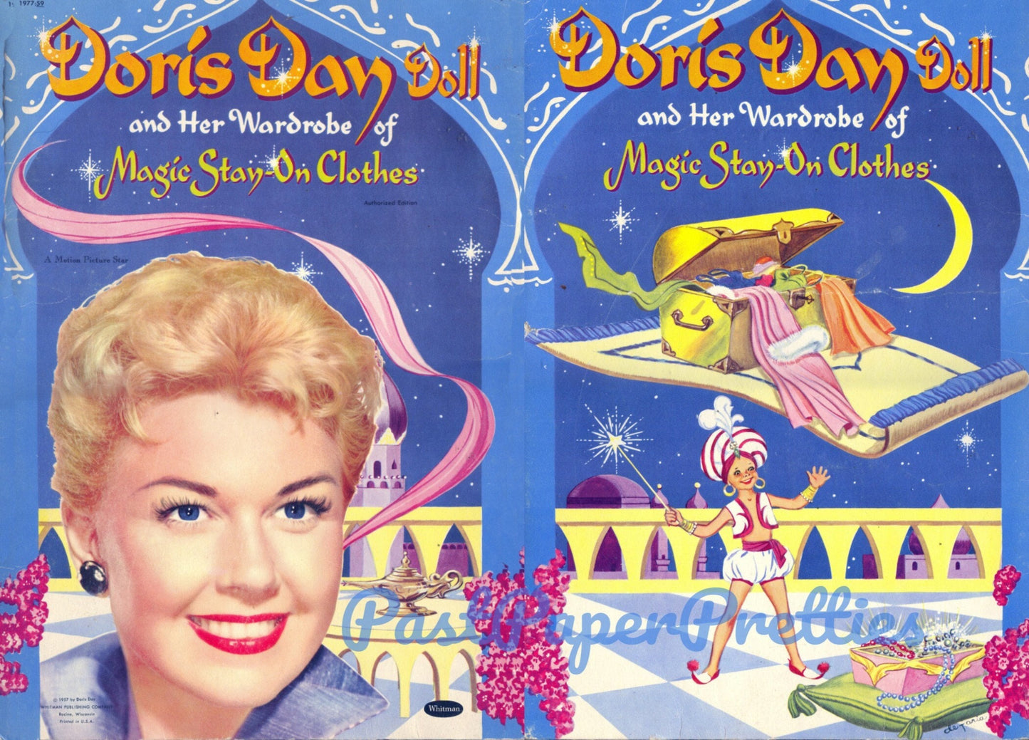 Vintage Movie Star Paper Dolls Doris Day And Her Wardrobe c. 1957 Printable PDF Instant Digital Download Hollywood Starlet Clip Art