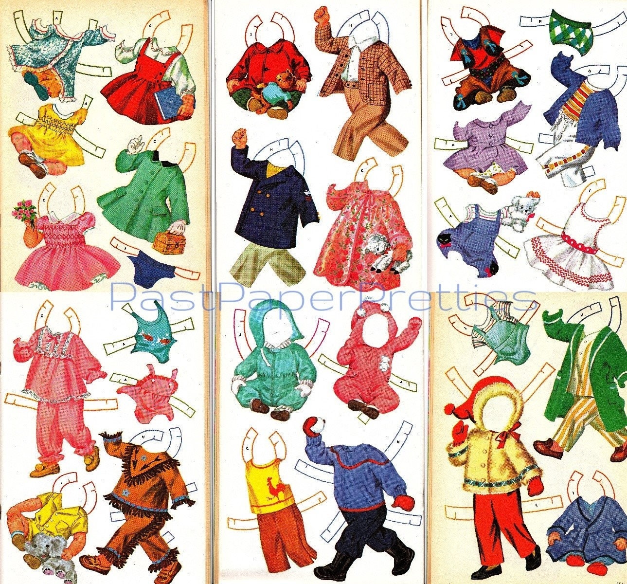 Vintage Paper Dolls Babyland 1969 Printable PDF Instant Digital Download 4 Kitsch Cute Kawaii Babies Baby Toddler Dolls Clip Art