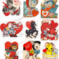 90 Vintage Animal Valentine Cards Adorable Cute Critters Images Printable Collages PDF Instant Digital Download Anthropomorphic Clip Art