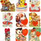 90 Vintage Animal Valentine Cards Adorable Cute Critters Images Printable Collages PDF Instant Digital Download Anthropomorphic Clip Art