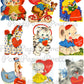 90 Vintage Animal Valentine Cards Adorable Cute Critters Images Printable Collages PDF Instant Digital Download Anthropomorphic Clip Art