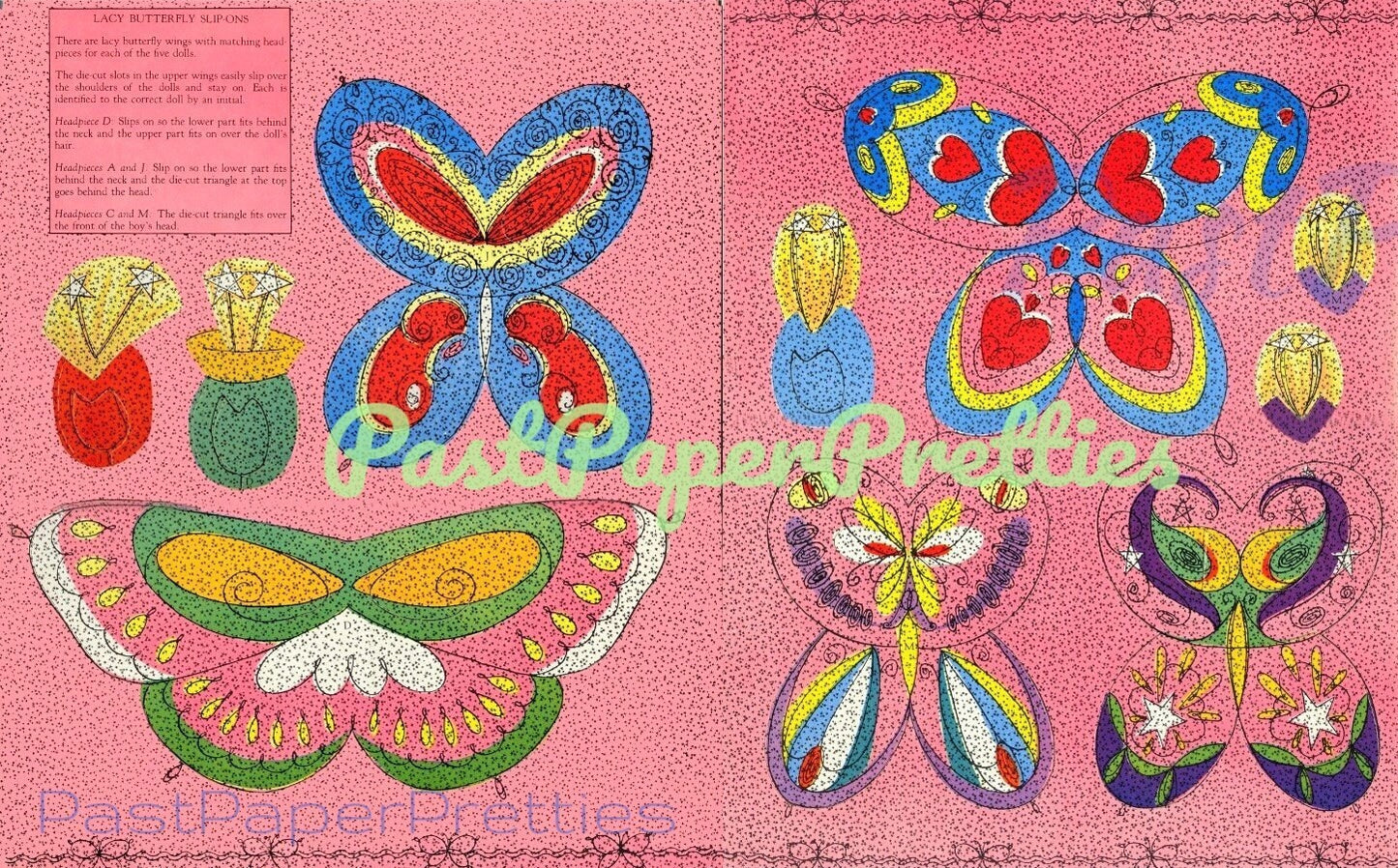 Vintage Paper Dolls The Butterfly Ballet Ballerinas c. 1957 PDF Printable Instant Digital Download 7 Cute Girl and Boy Ballet Dancers