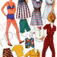 Vintage Printable Paper Dolls 4 Cute European Girls and Clothing Collage Sheets 1970s Fashions Cut Out Dolls PDF Instant Digital Download