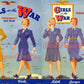 Vintage Paper Dolls Girls In the War Turnabout Doll Book c. 1943 Printable PDF Instant Digital Download WWII Era Girl Power Wartime Ladies