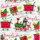 Vintage Printable Christmas Gift Wrap Santa Claus Train Peppermint Express Instant Digital Download Retro Xmas Wrapping Paper Clip Art Image
