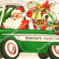 Vintage Printable Santas Special Delivery Vehicles Christmas Cards PDF Instant Digital Download Kitsch Mid Century Car Truck Bus Images