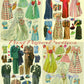 Vintage Paper Dolls Double Wedding c. 1939 Printable PDF Instant Digital Download 15 Bridal Party Dolls & Clothes Clip Art