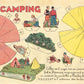 Vintage Camping Scene Printable Paper Model Cut Outs Instant Digital Download Miniature People Campsite Tents Diorama 1930s Papercraft