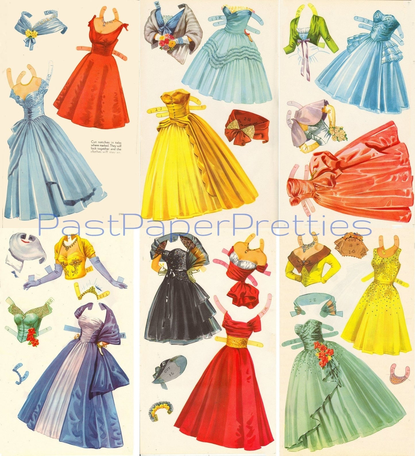 Vintage Paper Dolls The Queen of Dance The Queen of Song 1954 Printable PDF Instant Digital Download Pretty Singer Dancer Starlet Clip Art