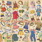 Vintage Paper Dolls Seven Children Live in a Shoe 1958 Printable PDF Instant Digital Download Adorable Kitsch Cute Little Children Dolls
