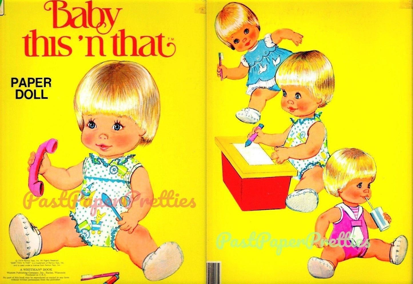 Vintage Paper Dolls Baby This 'n That Toy Doll c. 1979 Printable PDF Instant Digital Download Cute Childhood Memories Toy Doll Clip Art