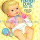 Vintage Paper Dolls Newborn Baby Tender Love Doll c. 1973 Printable PDF Instant Digital Download Cute Retro Childhood Toy Dolly Clip Art