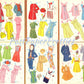 Vintage Paper Dolls Pretty Belles Cut-Outs Printable PDF Instant Digital Download 2 Cute Girls Friends Dolls and Sixties Fashions Clip Art