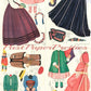 Vintage Paper Dolls Costume Dolls Belles of the Civil War Years c. 1960 PDF Printable Instant Digital Download 4 Cute Southern Dolls