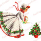 Vintage Printable Pretty Christmas Holly Girl with Watering Can Card Image c. 1940s PDF Instant Digital Download Kitsch Clipart JPEG PNG