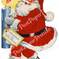 Vintage Printable Retro Santa Claus Christmas Card Images Three 1940s Designs PDF Instant Digital Download Kitschmas Holiday Clip Art