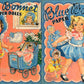 Vintage Blue Bonnet Paper Dolls c. 1942 Cute Little Girls and Their Toy Dollys Printable PDF Instant Digital Download Kitsch Clip Art