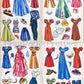 Vintage Paper Dolls On Parade c. 1940s Printable PDF Instant Digital Download 4 Pretty Ladies Cute Forties Fashion Models Clip Art