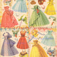 Vintage Paper Dolls Pretty As A Picture c. 1950s Printable PDF Instant Digital Download 2 Lovely Ladies Glamorous Gowns Clip Art