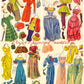Vintage Paper Dolls Sherry and Adele Glamorous Ladies 1953 PDF Printable Instant Digital Download Beautiful Mid Century Glam Girls Clip Art