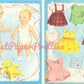 Vintage Paper Dolls Baby Brother and Sister Cute Twin Babies c. 1958 Printable PDF Instant Digital Download Infant Siblings Clip Art