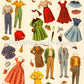 Vintage Paper Dolls Honeymoon c. 1961 Printable PDF Instant Digital Download Husband Wife Cute Honeymooners Couple Retro '60s Clip Art