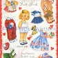 Vintage Printable Valentines Day Card Cute Cut Out Paper Dolls Book Nancy Scott Treva Skippy 1957 PDF Instant Digital Download Girls Boys