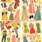 Vintage Paper Dolls Merry Teens c. 1953 Printable PDF Instant Digital Download 4 Pretty High School Teenager Girls Clip Art