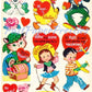 50 Vintage Printable Valentine Cards Kissing Stamps Retro 1960 Cute Kitsch Girls Boys Animals Collage Sheets PDF Instant Digital Download