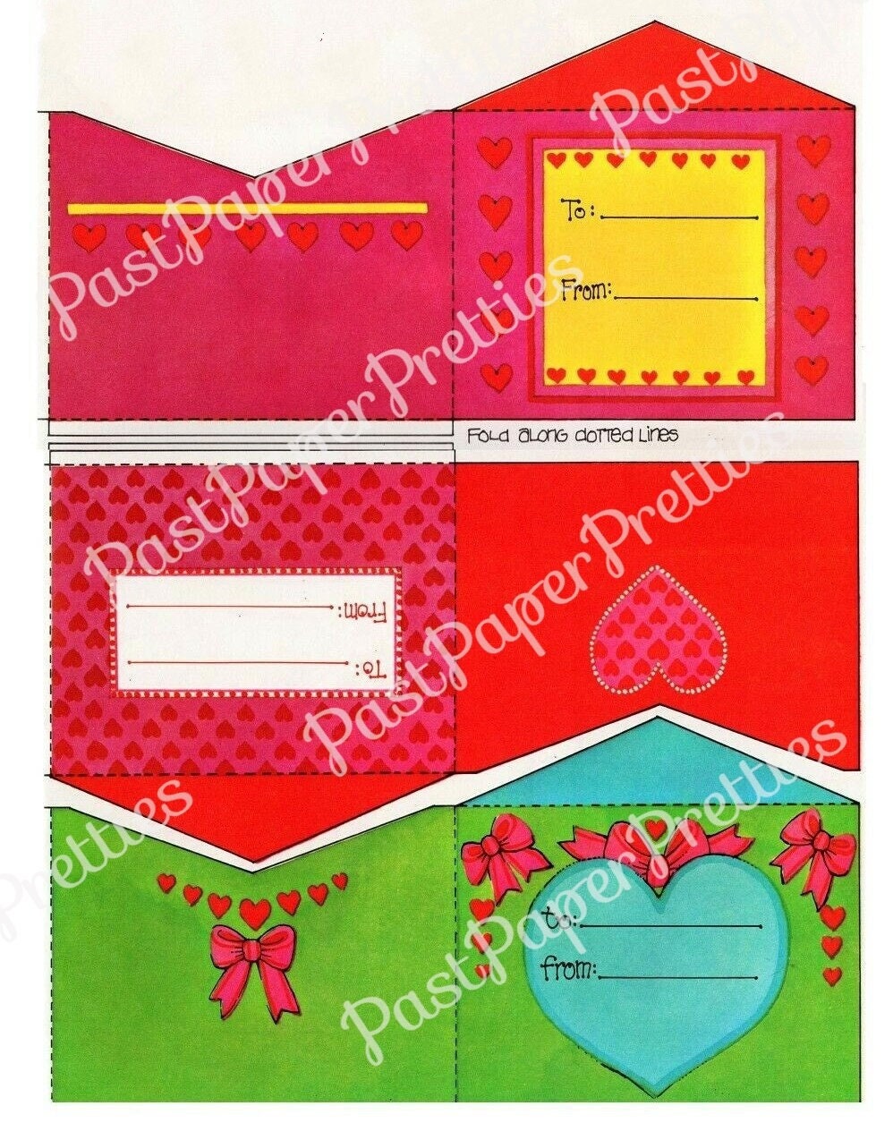 Vintage Printable Retro Envelopes and Kissing Stamps Seals for Valentine Cards PDF Instant Digital Download 9 Envelopes 84 Stamps